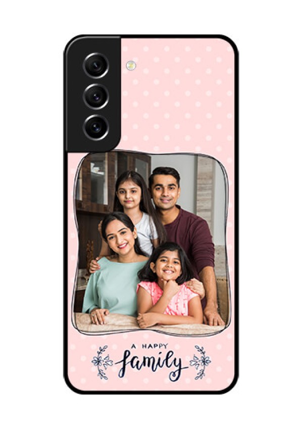 Galaxy S21 FE 5G Custom Glass Phone Case - Family with Dots Design