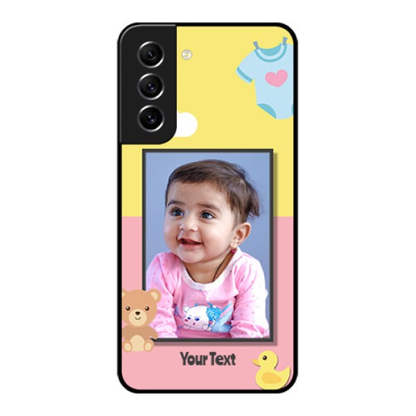 Galaxy S21 FE 5G Photo Printing on Glass Case - Kids 2 Color Design
