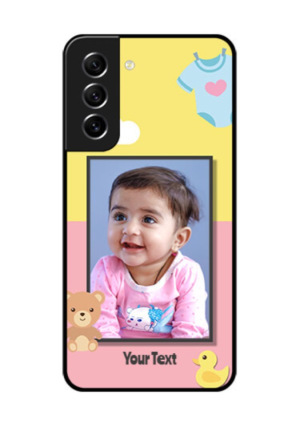 Galaxy S21 FE 5G Photo Printing on Glass Case - Kids 2 Color Design