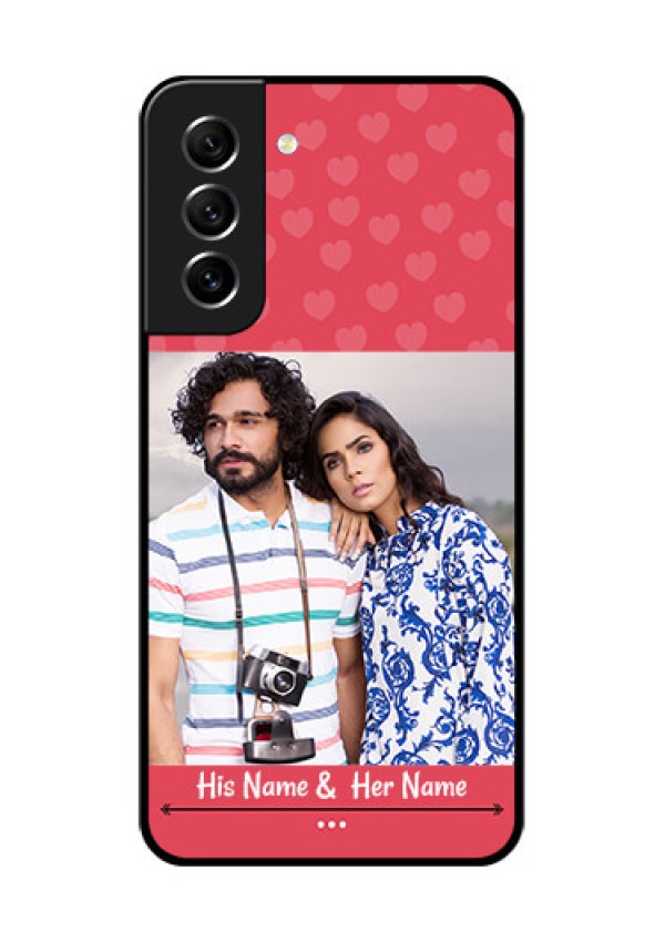 Galaxy S21 FE 5G Photo Printing on Glass Case - Simple Love Design