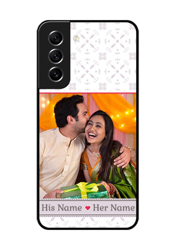 Galaxy S21 FE 5G Custom Glass Mobile Case - with Photo and Ethnic Design