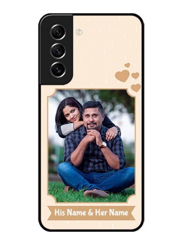 Custom Galaxy S21 FE 5G Custom Glass Phone Case - with confetti love design