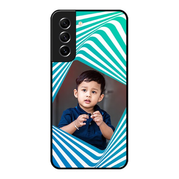 Galaxy S21 FE 5G Personalized Glass Phone Case - Abstract Spiral Design