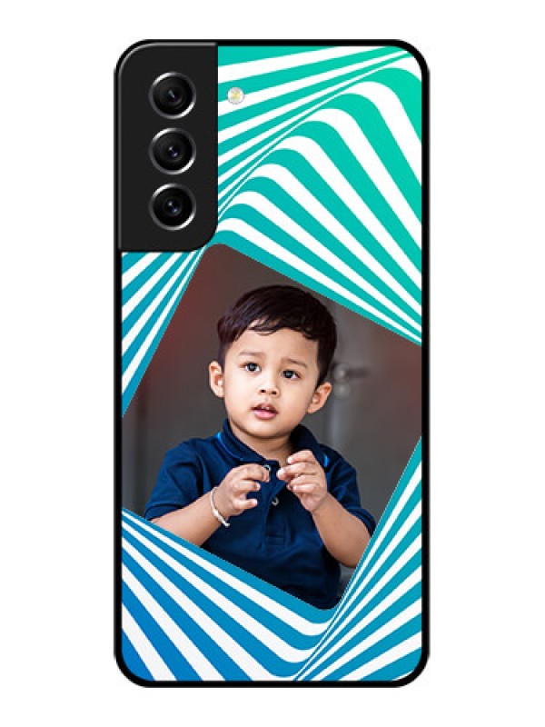 Custom Galaxy S21 FE 5G Personalized Glass Phone Case - Abstract Spiral Design