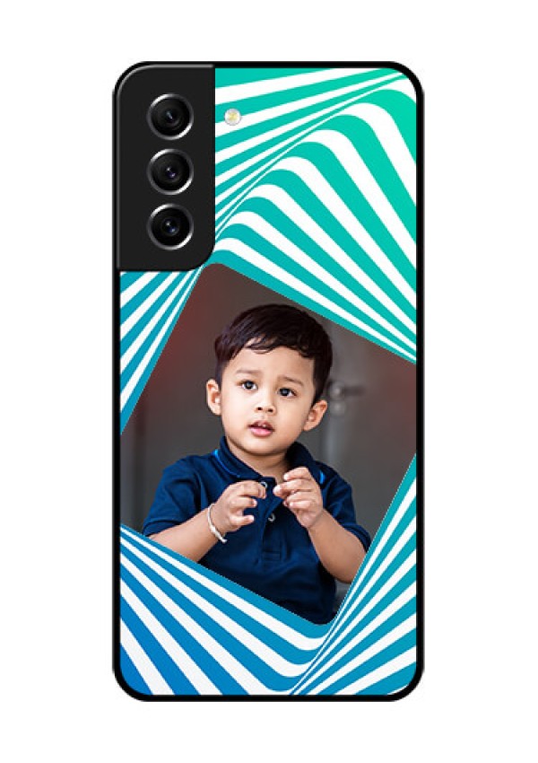 Galaxy S21 FE 5G Personalized Glass Phone Case - Abstract Spiral Design
