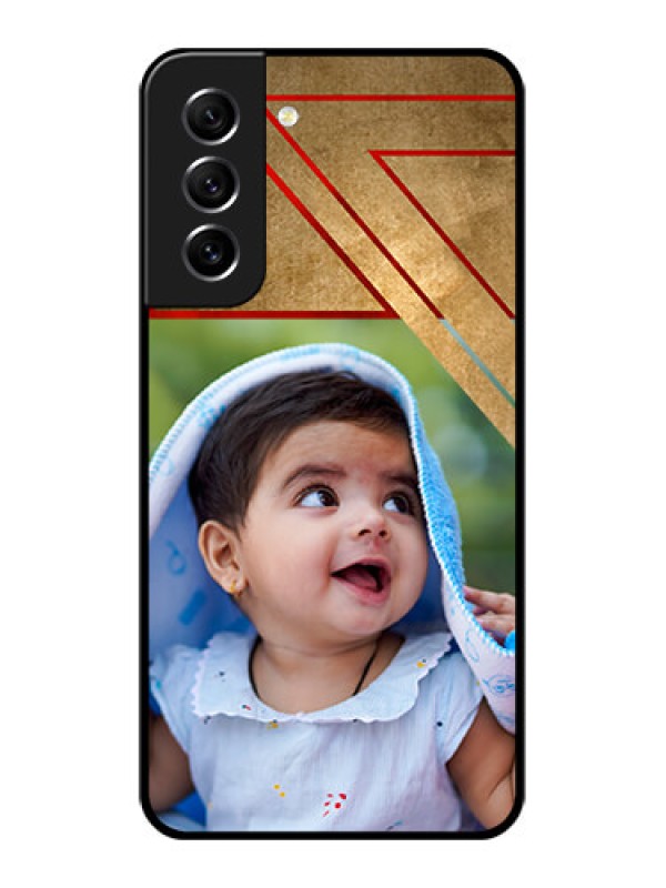 Custom Galaxy S21 FE 5G Personalized Glass Phone Case - Gradient Abstract Texture Design