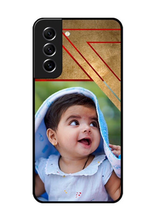 Galaxy S21 FE 5G Personalized Glass Phone Case - Gradient Abstract Texture Design