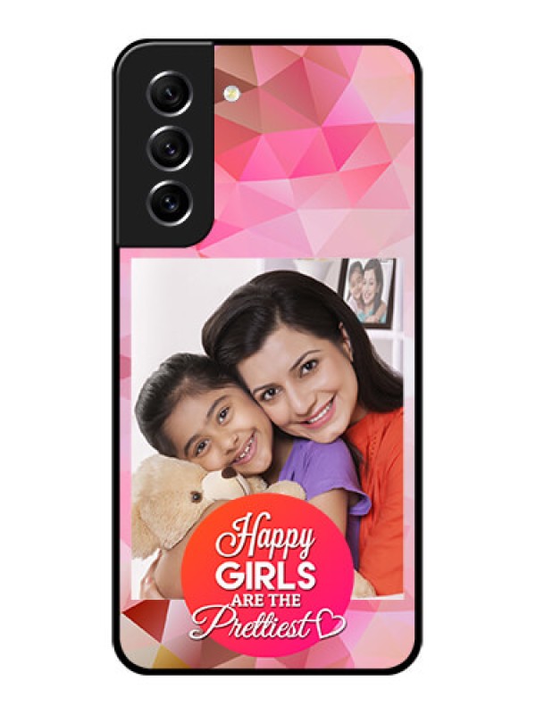 Custom Galaxy S21 FE 5G Photo Printing on Glass Case - Abstract Triangle Design