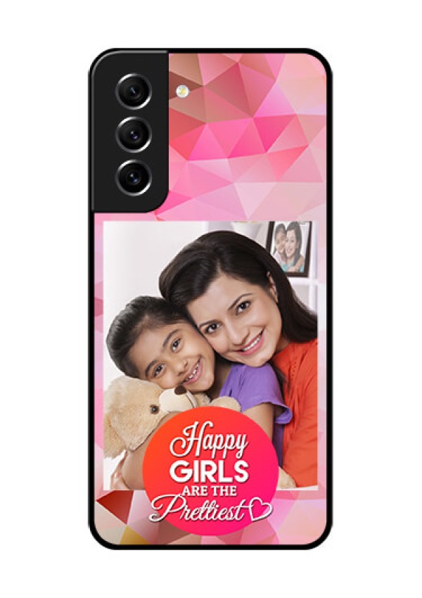 Galaxy S21 FE 5G Photo Printing on Glass Case - Abstract Triangle Design