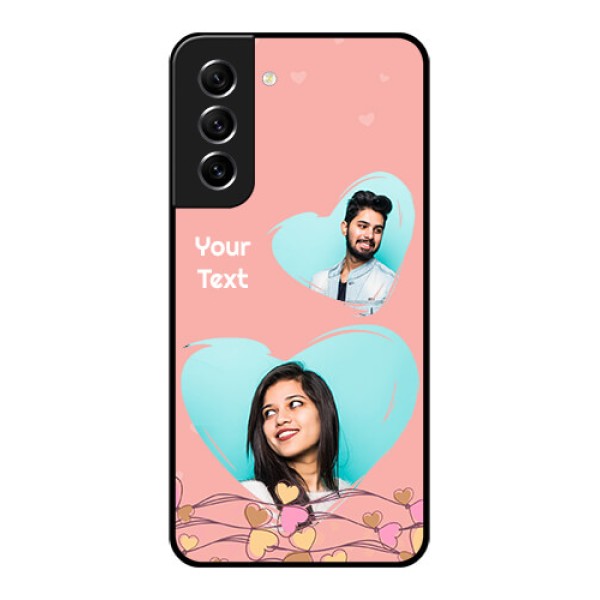 Galaxy S21 FE 5G Custom Glass Mobile Case - Love Doodle Design