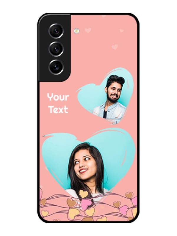 Custom Galaxy S21 FE 5G Custom Glass Mobile Case - Love Doodle Design