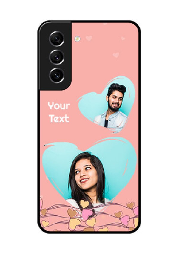 Galaxy S21 FE 5G Custom Glass Mobile Case - Love Doodle Design
