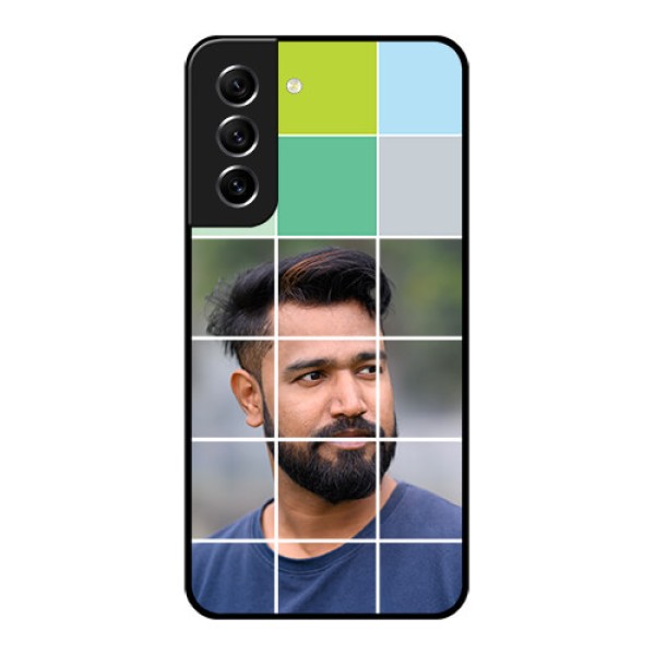 Galaxy S21 FE 5G Photo Printing on Glass Case - with white box pattern