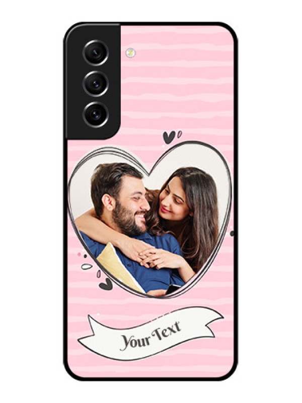 Custom Galaxy S21 FE 5G Custom Glass Phone Case - Vintage Heart Design