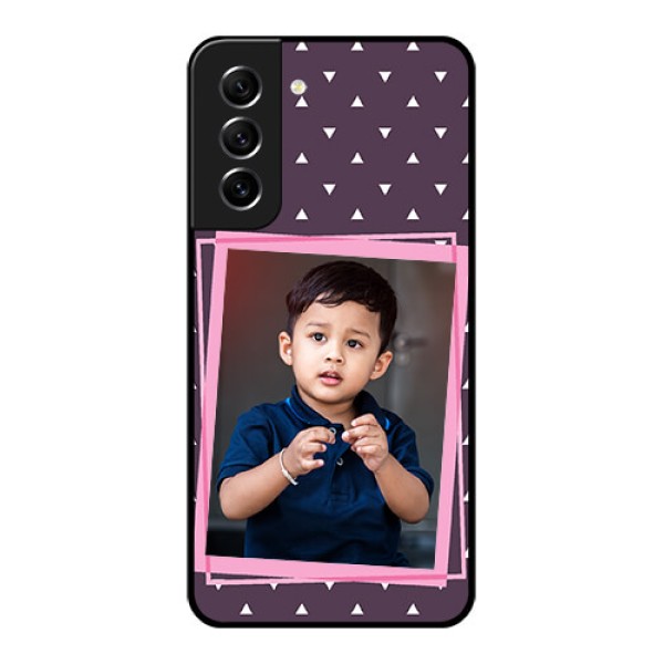 Galaxy S21 FE 5G Custom Glass Mobile Case - Triangle Pattern Dotted Design