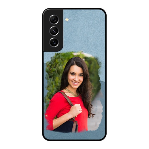 Galaxy S21 FE 5G Custom Glass Mobile Case - Grunge Line Art Design
