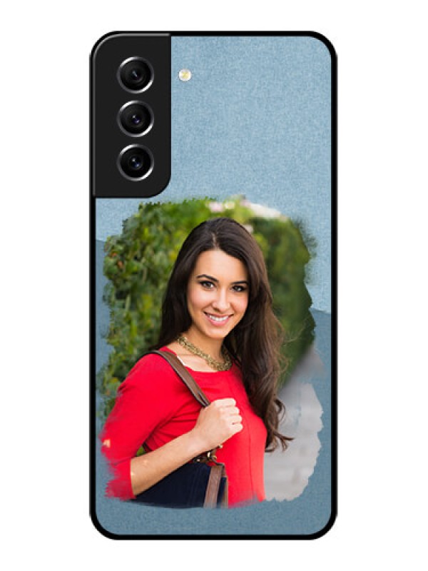 Custom Galaxy S21 FE 5G Custom Glass Mobile Case - Grunge Line Art Design