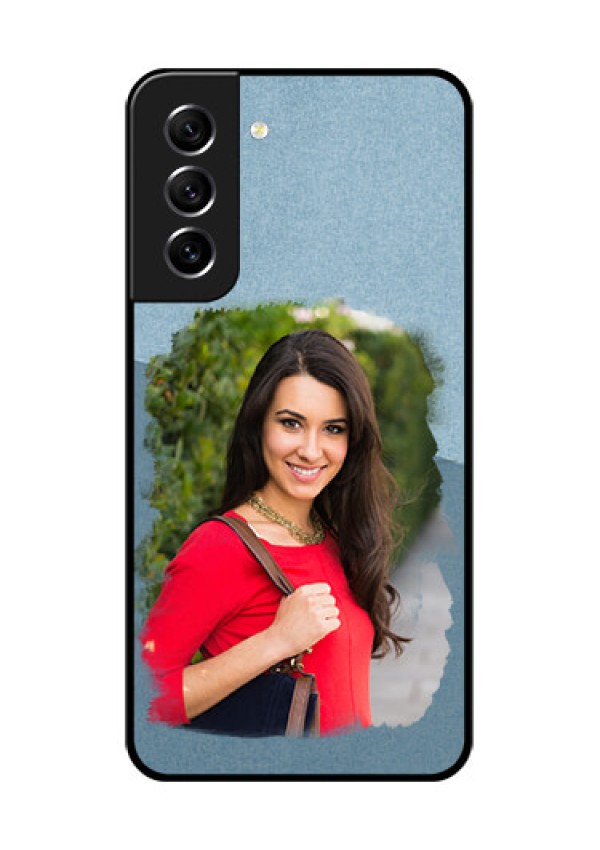 Galaxy S21 FE 5G Custom Glass Mobile Case - Grunge Line Art Design