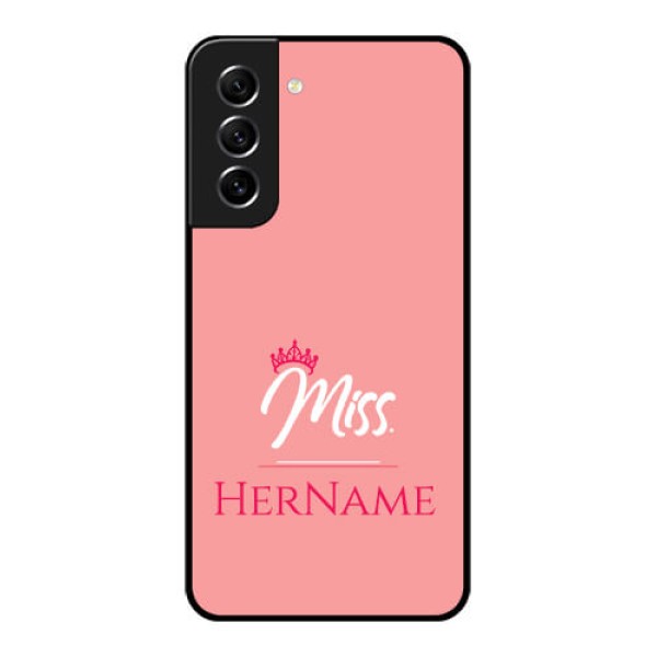 Galaxy S21 FE 5G Custom Glass Phone Case Mrs with Name