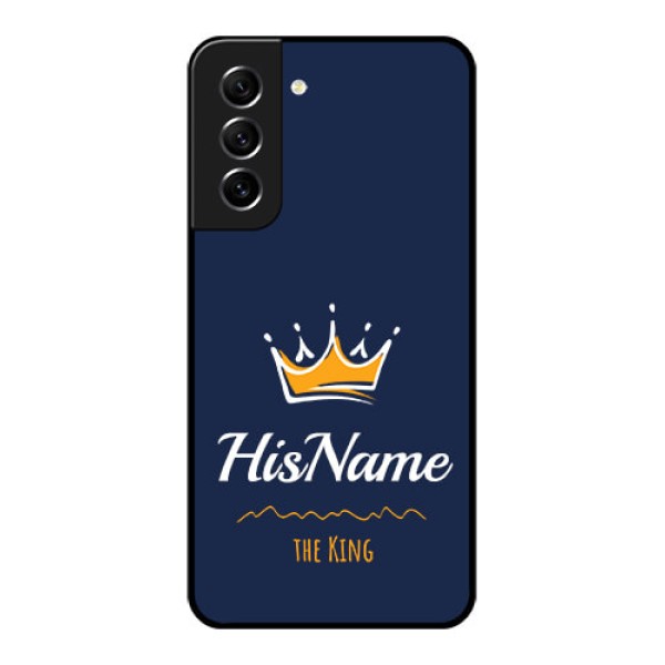 Galaxy S21 FE 5G Glass Phone Case King with Name