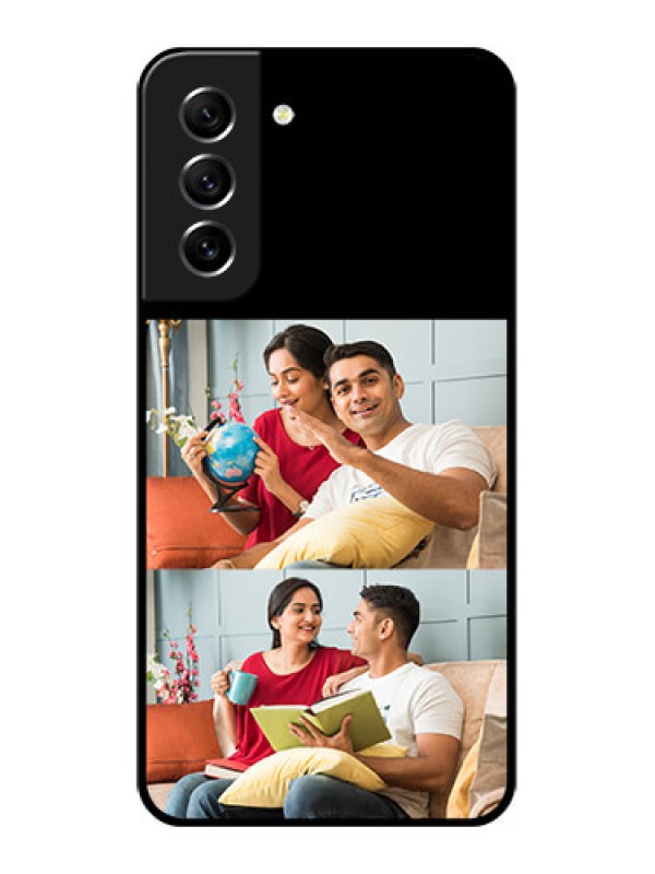 Custom Galaxy S21 FE 5G 2 Images on Glass Phone Cover