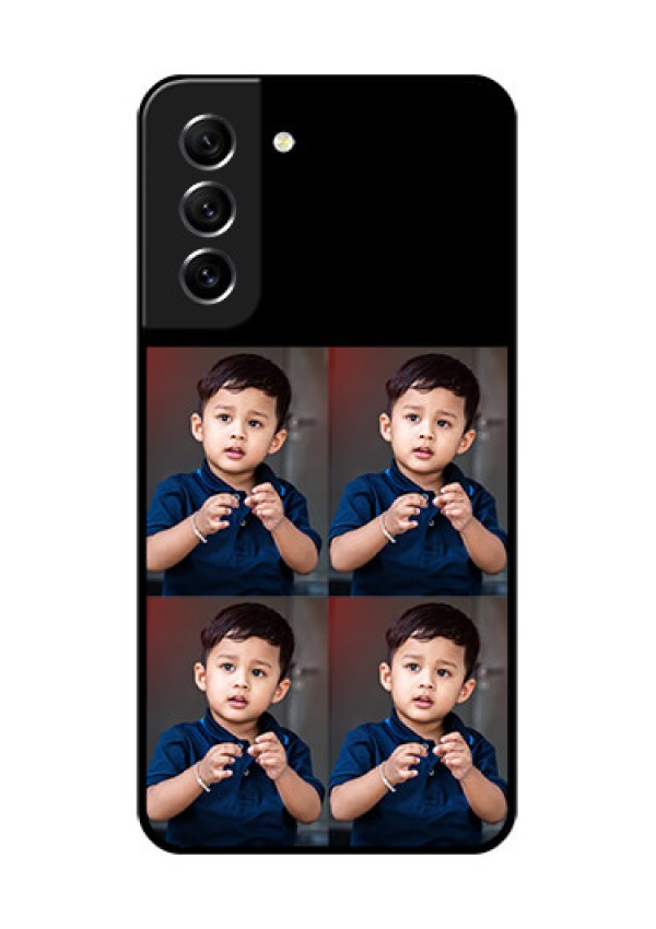 Galaxy S21 FE 5G 4 Image Holder on Glass Mobile Cover