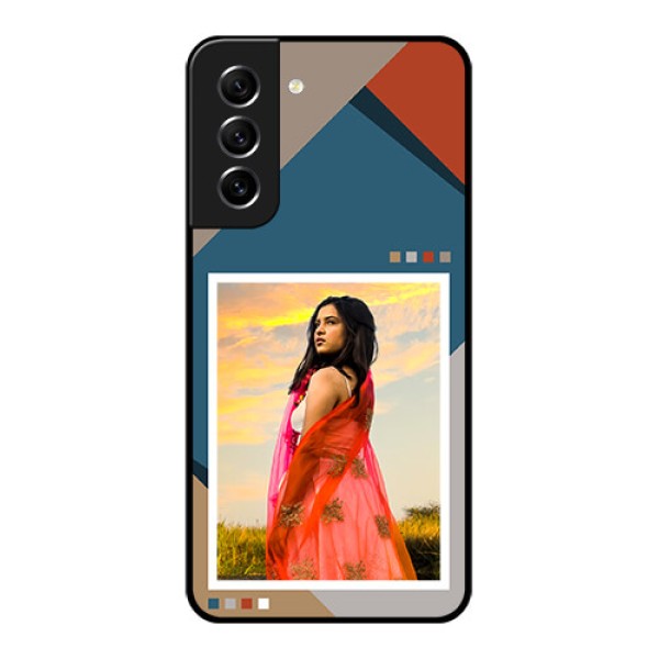 Galaxy S21 FE 5G Personalized Glass Phone Case - Retro color pallet Design Galaxy S21 FE 5G Personalized Glass Phone Case - Retro color pallet Design