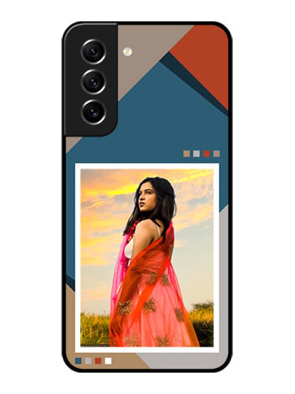 Custom Galaxy S21 FE 5G Personalized Glass Phone Case - Retro color pallet Design