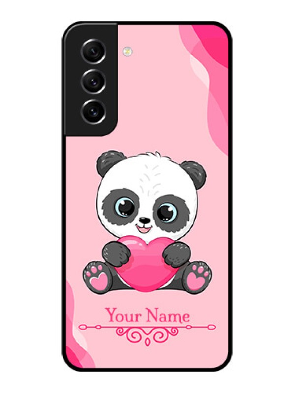 Custom Galaxy S21 FE 5G Custom Glass Mobile Case - Cute Panda Design