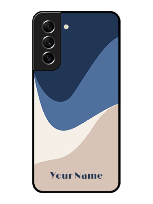 Custom Galaxy S21 FE 5G Custom Glass Phone Case - Abstract Drip Art Design