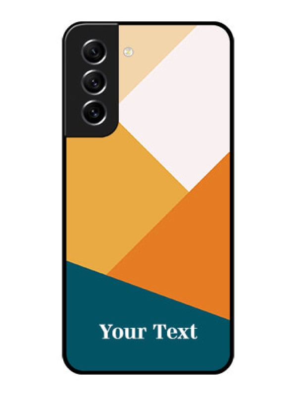 Custom Galaxy S21 FE 5G Personalized Glass Phone Case - Stacked Multi-colour Design
