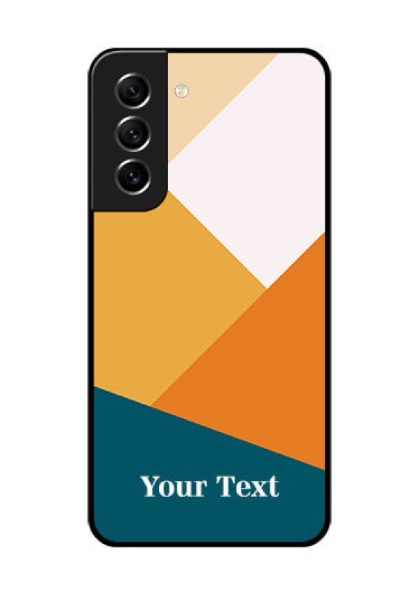 Galaxy S21 FE 5G Personalized Glass Phone Case - Stacked Multi-colour Design