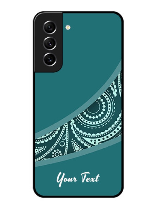 Custom Galaxy S21 FE 5G Photo Printing on Glass Case - semi visible floral Design