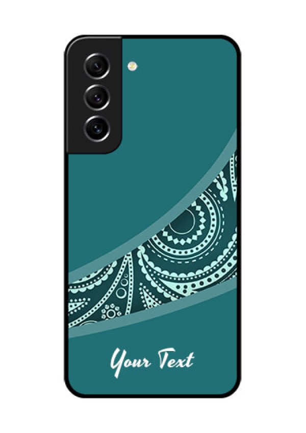 Galaxy S21 FE 5G Photo Printing on Glass Case - semi visible floral Design