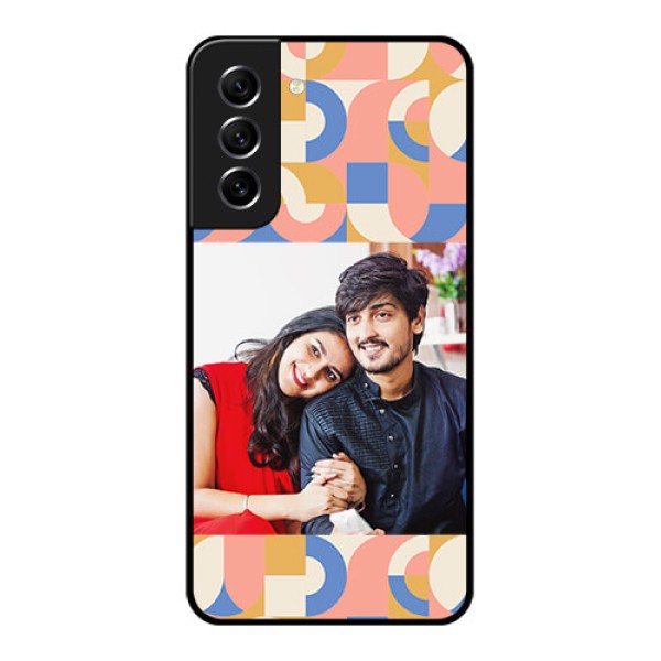 Galaxy S21 FE 5G Photo Printing on Glass Case - Semi-circle Maze Pattern Design Galaxy S21 FE 5G Photo Printing on Glass Case - Semi-circle Maze Pattern Design