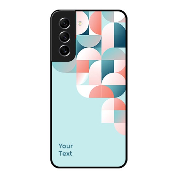 Galaxy S21 FE 5G Custom Glass Phone Case - Stylish Semi-circle Pattern Design Galaxy S21 FE 5G Custom Glass Phone Case - Stylish Semi-circle Pattern Design