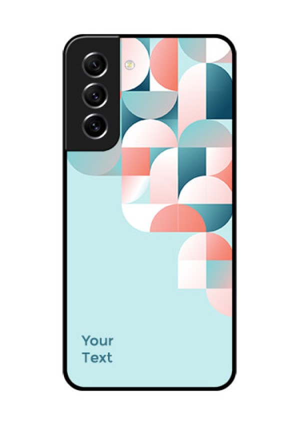 Galaxy S21 FE 5G Custom Glass Phone Case - Stylish Semi-circle Pattern Design