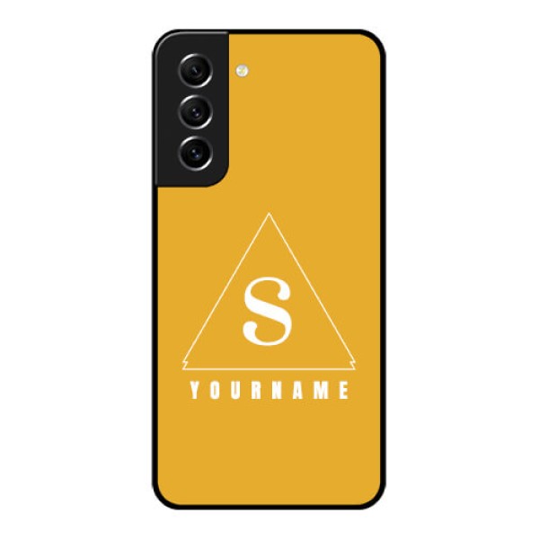 Galaxy S21 FE 5G Personalized Glass Phone Case - simple triangle Design Galaxy S21 FE 5G Personalized Glass Phone Case - simple triangle Design