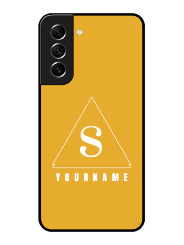 Custom Galaxy S21 FE 5G Personalized Glass Phone Case - simple triangle Design