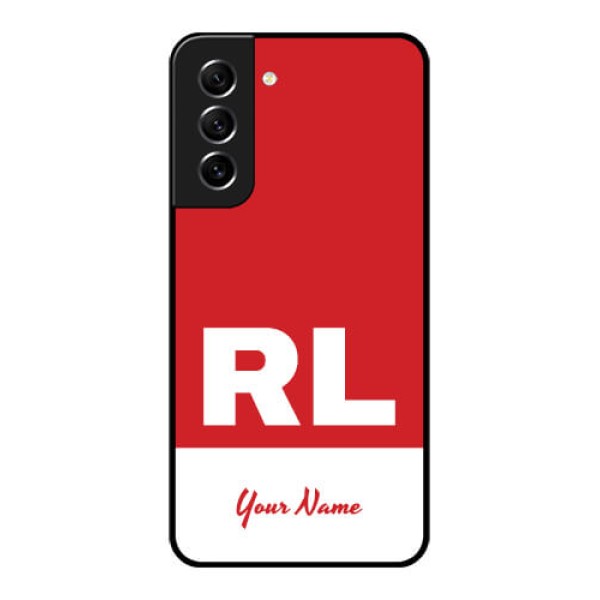 Galaxy S21 FE 5G Personalized Glass Phone Case - dual tone custom text Design Galaxy S21 FE 5G Personalized Glass Phone Case - dual tone custom text Design