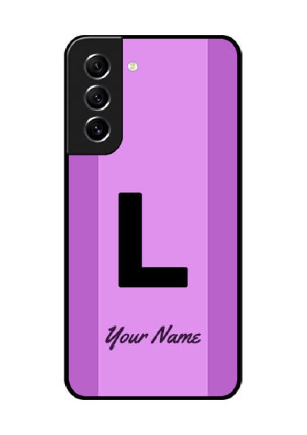 Galaxy S21 FE 5G Custom Glass Phone Case - Tricolor custom text Design