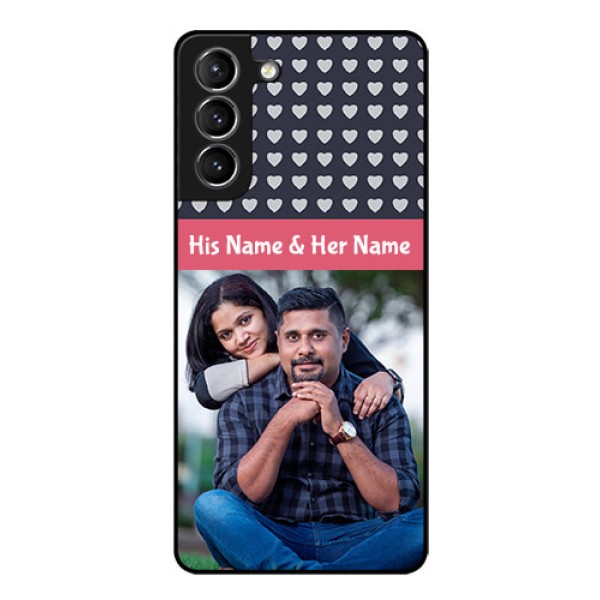 Galaxy s21 Plus Custom Glass Mobile Case  - Love Symbols Design