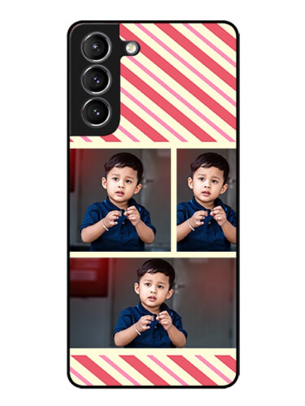 Custom Galaxy s21 Plus Personalized Glass Phone Case  - Picture Upload Mobile Case Design