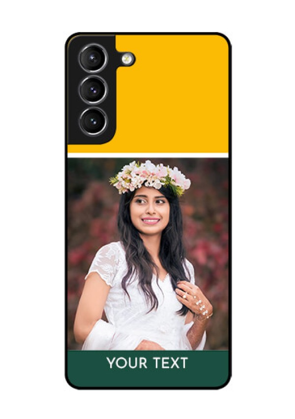 Galaxy s21 Plus Photo Printing on Glass Case  - Love You Design