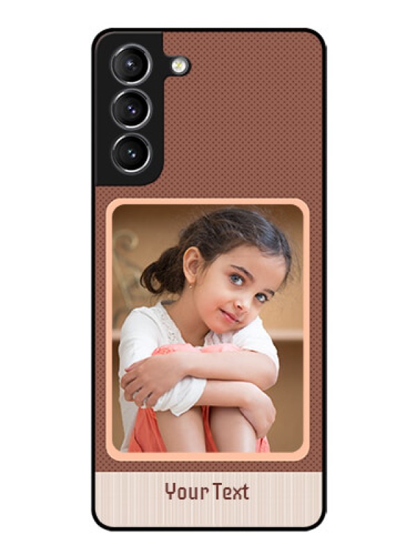 Custom Galaxy s21 Plus Custom Glass Phone Case  - Simple Pic Upload Design