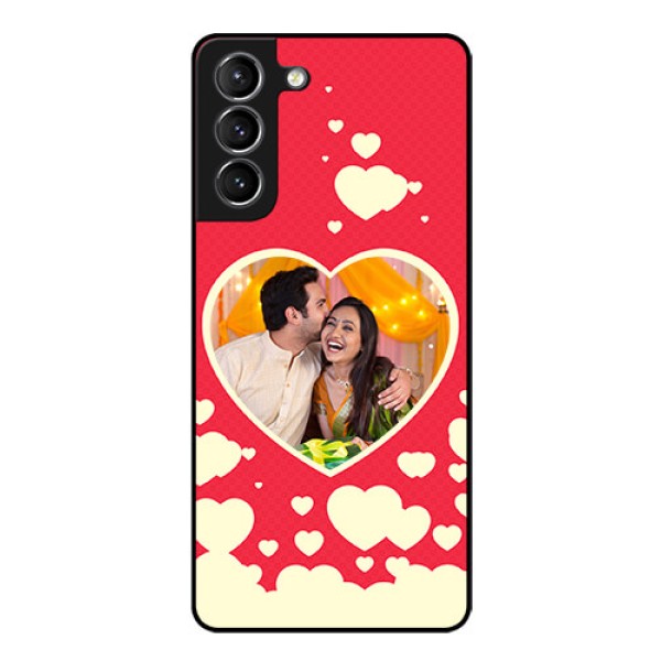 Galaxy s21 Plus Custom Glass Mobile Case  - Love Symbols Phone Cover Design