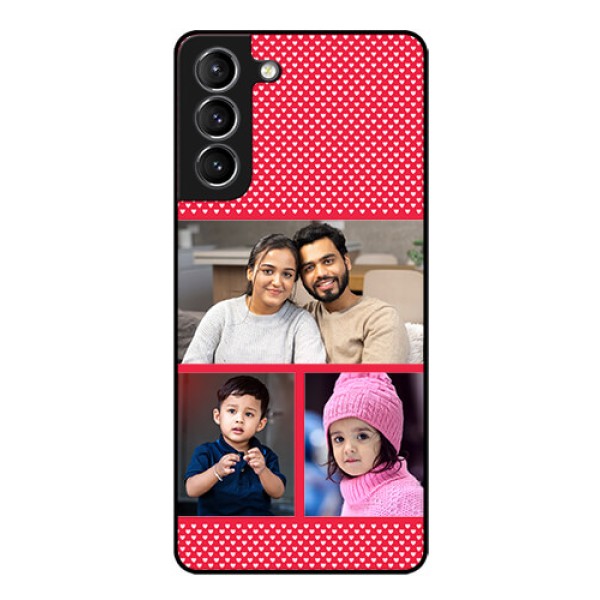 Galaxy s21 Plus Personalized Glass Phone Case  - Bulk Pic Upload Design