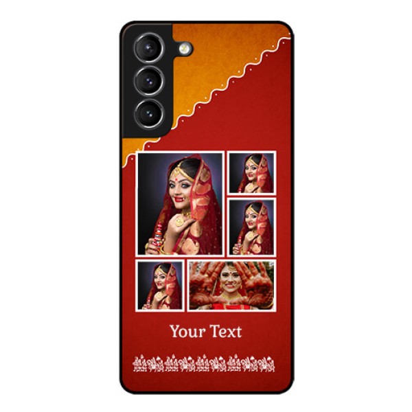 Galaxy s21 Plus Personalized Glass Phone Case - Wedding Pic Upload Design Galaxy s21 Plus Personalized Glass Phone Case - Wedding Pic Upload Design