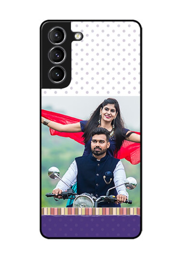 Galaxy s21 Plus Photo Printing on Glass Case  - Cute Family Design