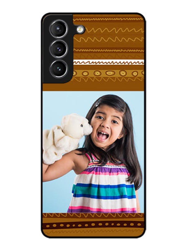 Custom Galaxy s21 Plus Custom Glass Phone Case  - Friends Picture Upload Design 